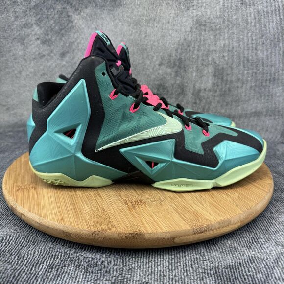 Nike LeBron 11 South Beach Shoes Mens Size 9 Teal Black Basketball 616175-330 - Picture 1 of 11